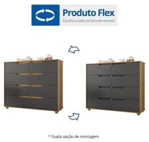 Cômoda Doble Nature Titanium Função Flex